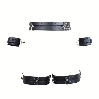 Punk Style Leg Ring Belt - Integrated Nightclub Clothing Accessories with PU Straps