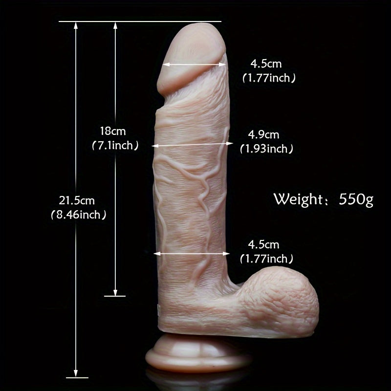 Realistic Silicone Anal Dildo – Thick, Suction Cup for Hands-Free Pleasure