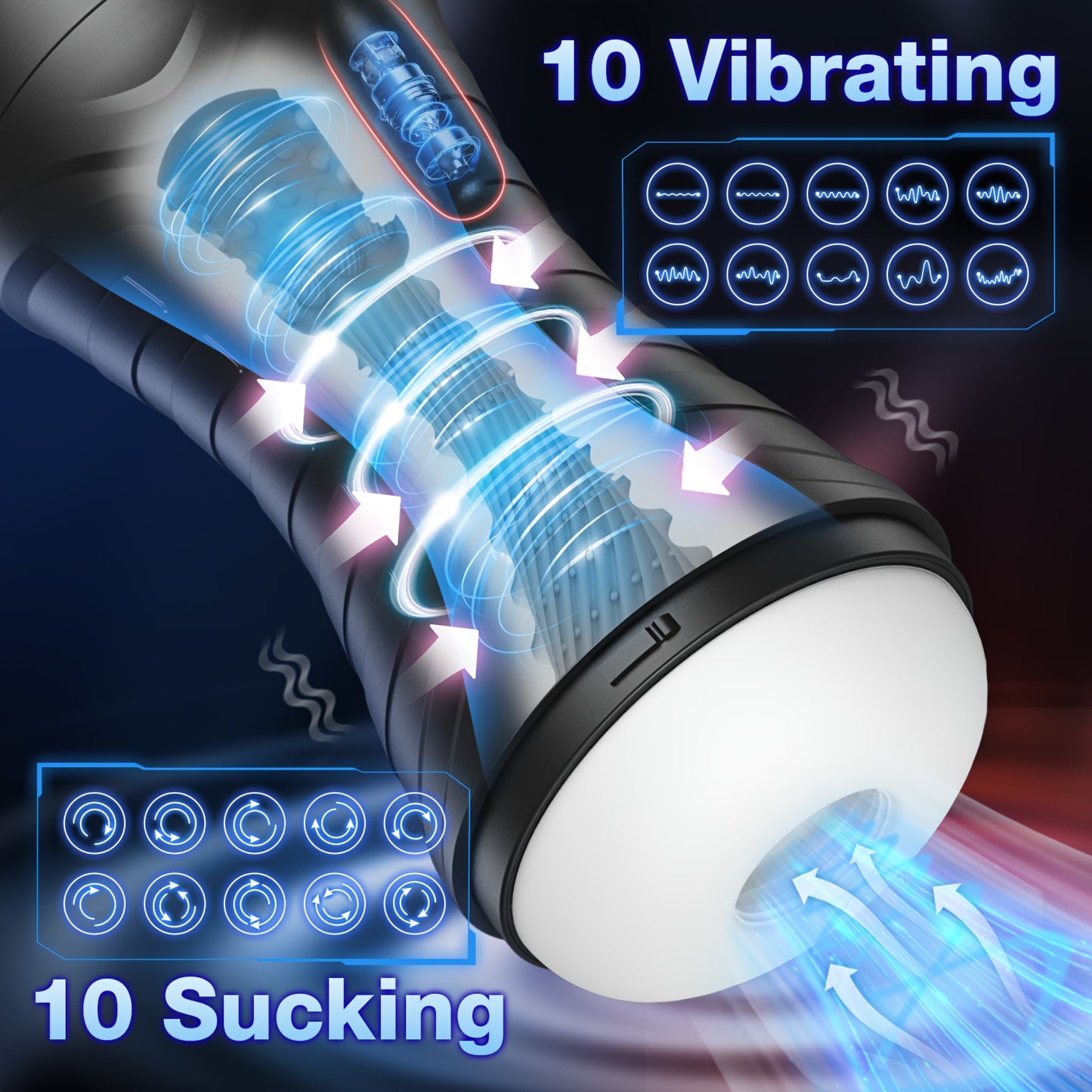 10 Vibration & Suction Modes for Enhanced Pleasure