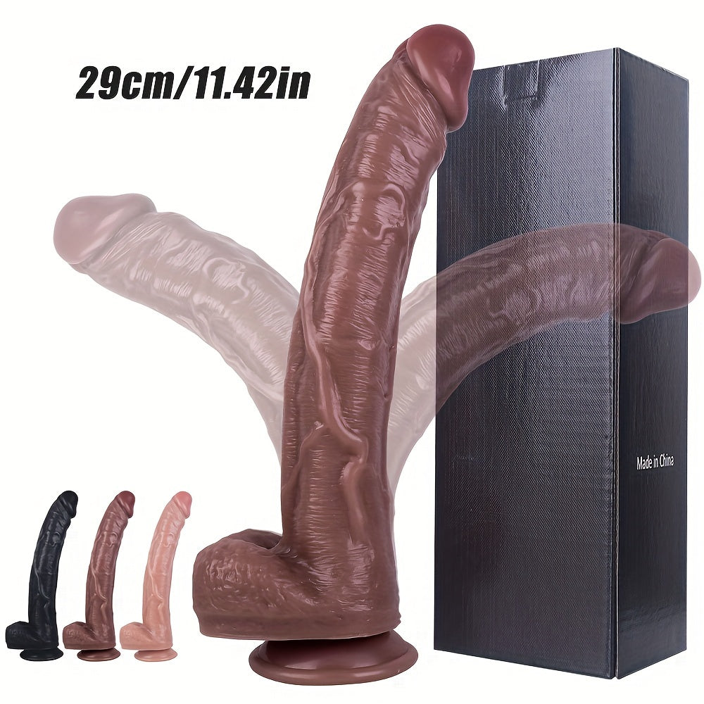 11.42inch Realistic Huge Dildo with Powerful Suction Cup - Lifelike Soft Skin