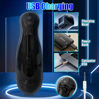Penile Endurance Exercise Device With Headphones, Capable Of Speech, 10 Frequency Vibration, Stimulator, Simulated Vaginal Stimulator,  Toy