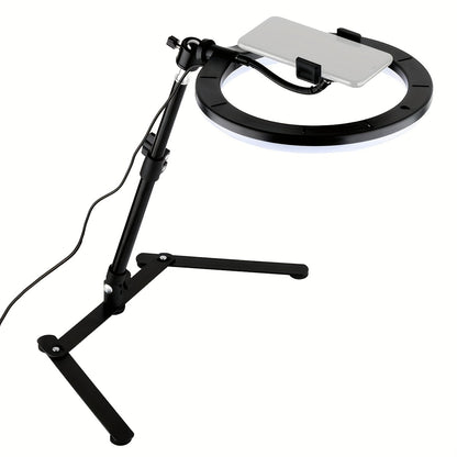 1pc 10 Inch Dimmable LED Ring Light with Phone Holder