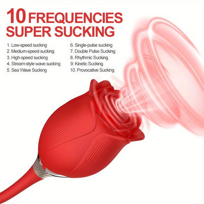 Sucking Vibrator Rose Toy – 10 Vibration Modes for Women