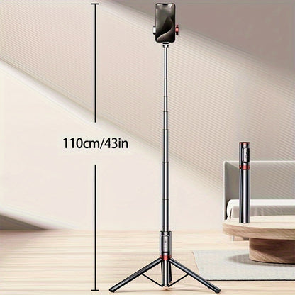 Travel Tripod Phone Selfie Stick, Integrated Stand And Comprehensive