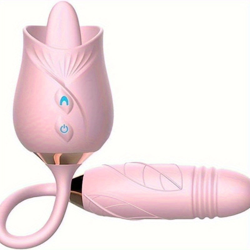 Rose Style Vibrator Set – Waterproof, Rechargeable with 10 Frequency Vibrations