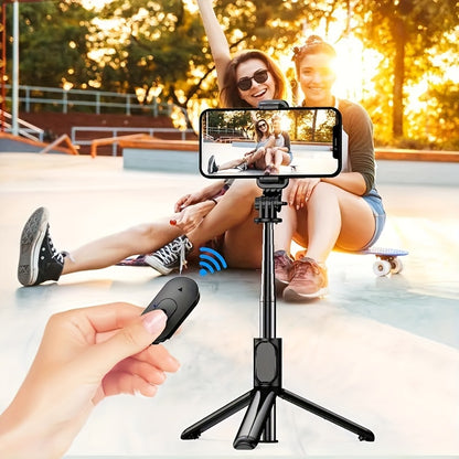 Selfie Stick Tripod With Detachable Wireless Remote, 4 In 1 Extendable