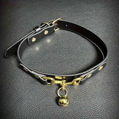 Daluse Punk-Inspired Faux Leather Choker Necklace