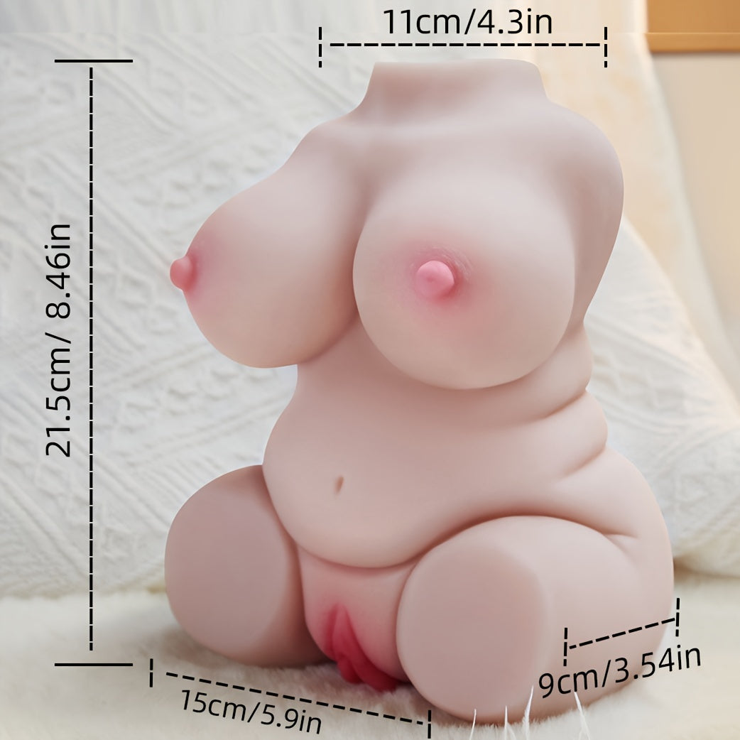 3.9lb Realistic Female Torso Sex Doll - Lifelike Big Boobs, Vagina, and Anal, Soft Skin