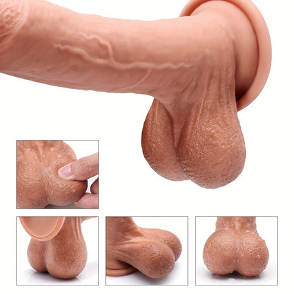 10 Inch Realistic Thick Dildo with Suction – Dual Density for Maximum Pleasure