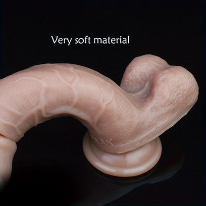 Realistic Silicone Anal Dildo – Thick, Suction Cup for Hands-Free Pleasure