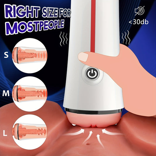 Male Masturbator Sex Toys For Men, 7.6" Depth Adult Male Sex Toys With 2 Vibrating Motor